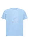 Psycho Bunny Kids' Baxter Textured Graphic T-shirt In Serenity
