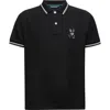 Psycho Bunny Kids' Baxter Tipped Pima Cotton Piqué Polo In Black