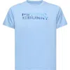 Psycho Bunny Kids' Berni Embroidered Cotton Graphic T-shirt In Serenity