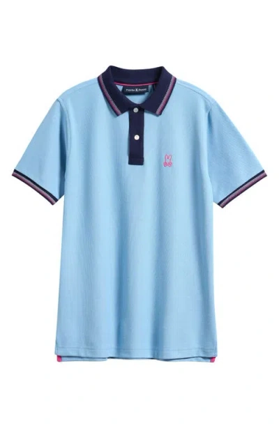 Psycho Bunny Kids' Carlos Piqué Polo In Blue