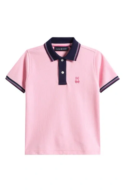 Psycho Bunny Kids' Carlos Piqué Polo In Pink