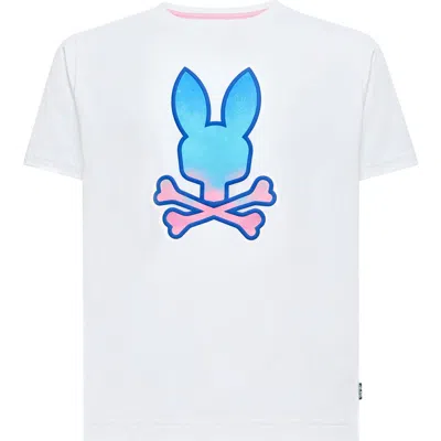 Psycho Bunny Kids' Caspian Bunny Graphic T-shirt In White