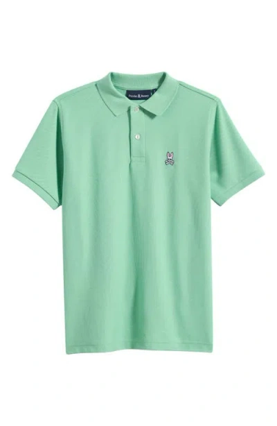 Psycho Bunny Kids' Classic Piqué Polo In Green