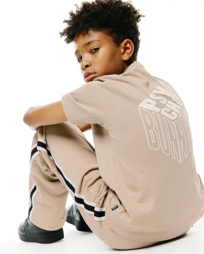 Psycho Bunny Kids Conan Pima Graphic Tee In Neutral