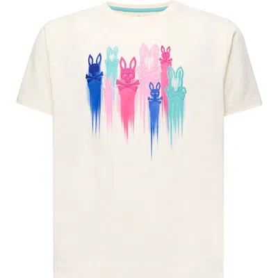 Psycho Bunny Kids' Cosmo Embroidered Graphic T-shirt In White