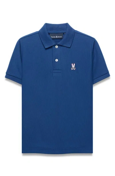 Psycho Bunny Kids' Cotton Piqué Polo In Blue