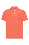 Psycho Bunny Kids' Cotton Piqué Polo In Hot Coral