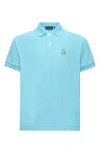 Psycho Bunny Kids' Cotton Piqué Polo In Milky Blue