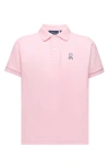 Psycho Bunny Unisex Classic Pique Polo - Little Kid, Big Kid In Romance Rose