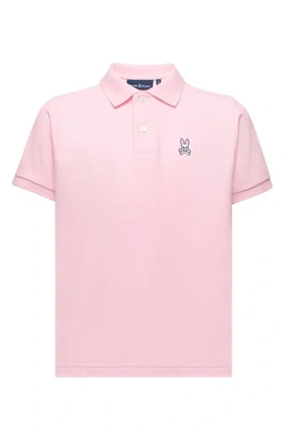 Psycho Bunny Unisex Classic Pique Polo - Little Kid, Big Kid In Romance Rose