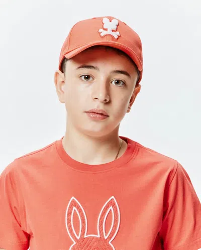 Psycho Bunny Kids Craig Baseball Cap In Orange