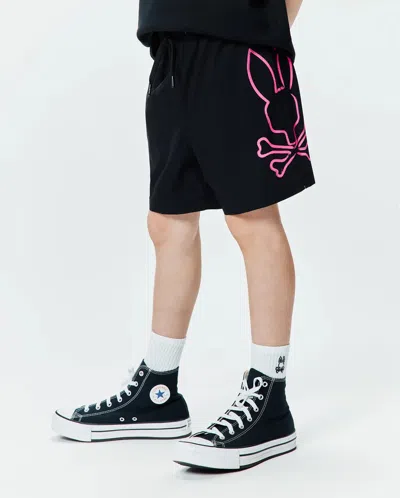 Psycho Bunny Kids Duncan Swim Trunk In Black