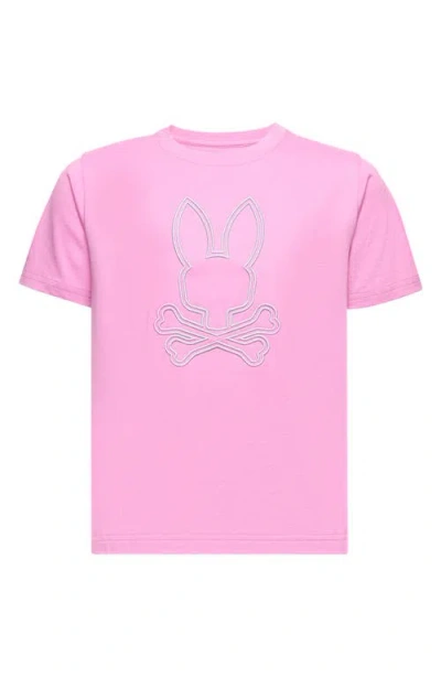 Psycho Bunny Kids' Durango Embroidered T-shirt In Opera Mauve