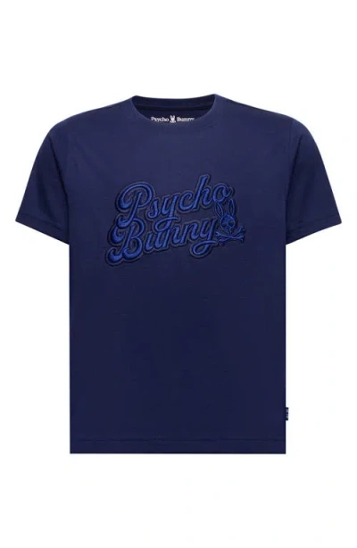 Psycho Bunny Kids' Elias Embroidered T-shirt In Blue
