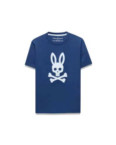 Psycho Bunny Kids Emmanuel Graphic Tee In Blue