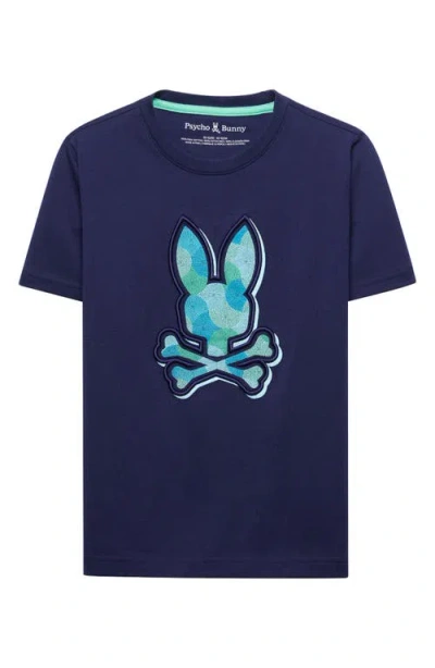 Psycho Bunny Kids' Ethan Graphic T-shirt In Blue