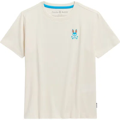 Psycho Bunny Kids' Frank Back Pima Cotton Graphic T-shirt In White