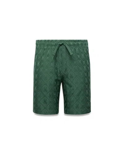 Psycho Bunny Kids Garry Jacquard Sweatshorts In 327 Pineneedle