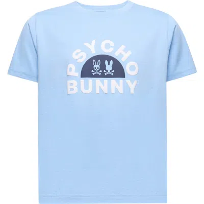 Psycho Bunny Kids' Goldie Pima Cotton Graphic T-shirt In Blue
