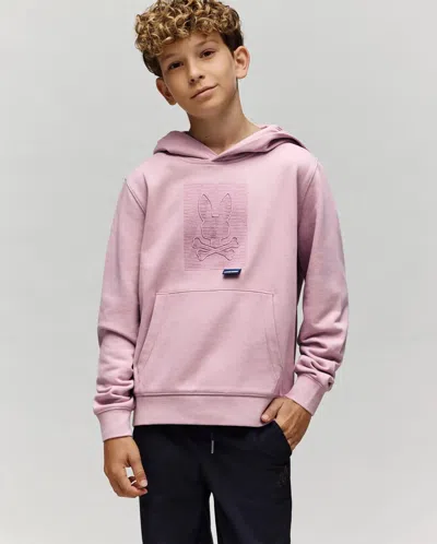Psycho Bunny Kids Grant Hoodie In Pink