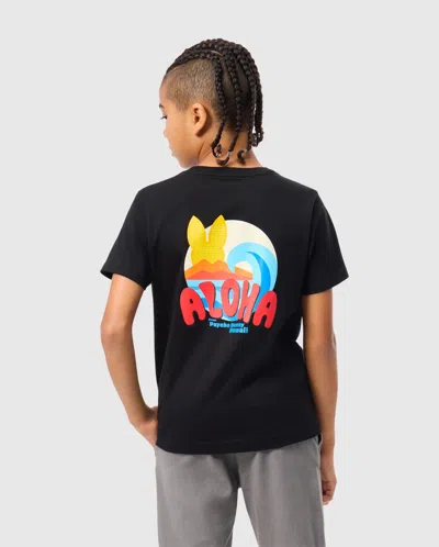 Psycho Bunny Kids Hawaii City Tee In Black