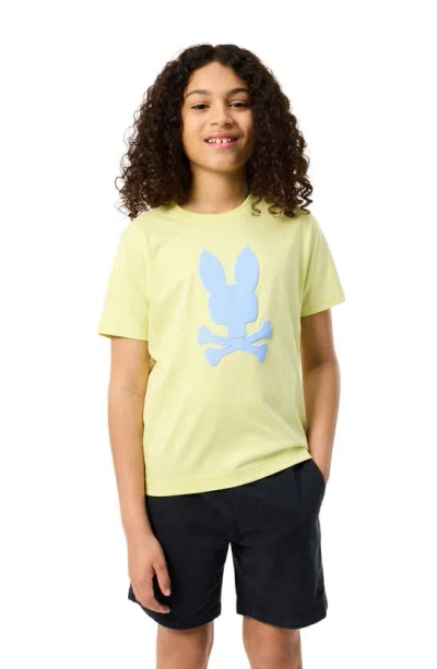 Psycho Bunny Kids' Houston Pima Cotton Graphic T-shirt In Yellow