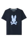 Psycho Bunny Kids' Houston Pima Cotton Graphic T-shirt In Navy