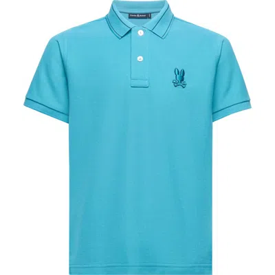 Psycho Bunny Kids' Ivins Pima Cotton Piqué Polo In Navagio Bay