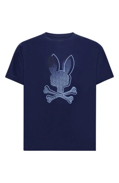 Psycho Bunny Kids' Jasper Logo Graphic T-shirt In Blue