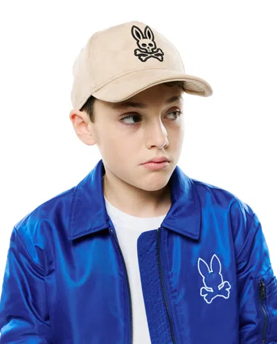 Psycho Bunny Kids Kenneth A-frame Trucker Cap In Blue