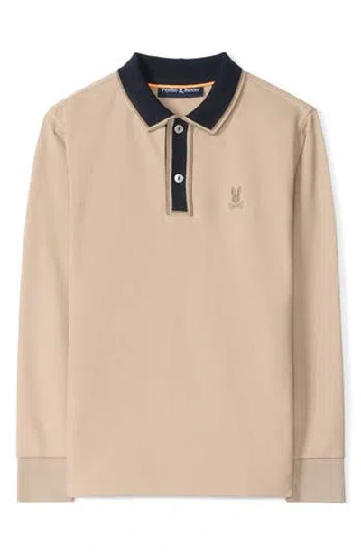Psycho Bunny Kids' Kent Cotton Pique Polo In Pink