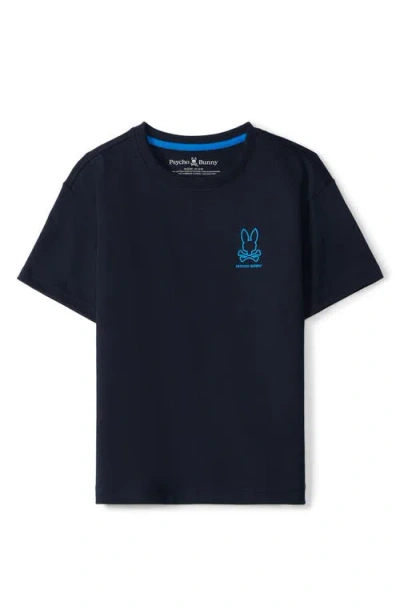Psycho Bunny Boys' K Barrett Relaxed Fit Heavy Weight Tee - Little Kid, Big Kid In Navy