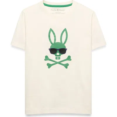 Psycho Bunny Kids' Luca Embroidered Pima Cotton Graphic T-shirt In White
