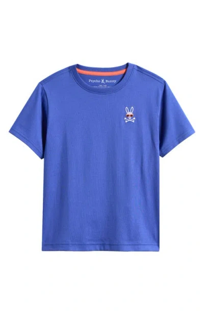 Psycho Bunny Kids' Luca Embroidered Pima Cotton T-shirt In Blue