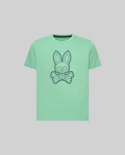 Psycho Bunny Kids Marcel Graphic Tee In Green