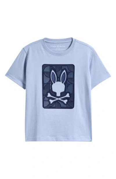 Psycho Bunny Kids' Marlo Cotton Graphic T-shirt In Blue