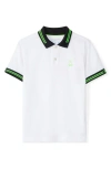 Psycho Bunny Kids' Marshall Tipped Polo In White