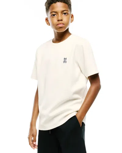 Psycho Bunny Kids Maxton Waffle Tee In White