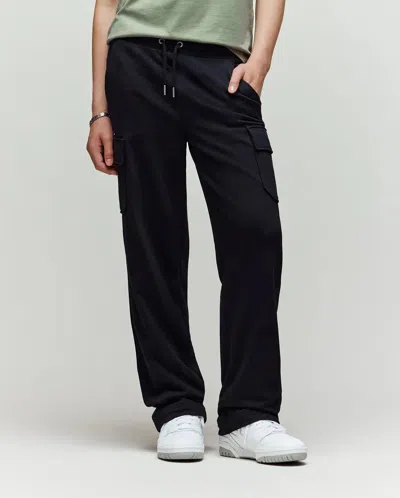 Psycho Bunny Kids Nash Cargo Sweatpant In Black