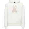 Psycho Bunny Kids' New Castle Embroidered Graphic Hoodie In Ecru