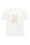 Psycho Bunny Kids' New Castle Embroidered Pima Cotton Graphic T-shirt In Ecru