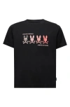 Psycho Bunny Kids' Oceania Embroidered Pima Cotton T-shirt In Black