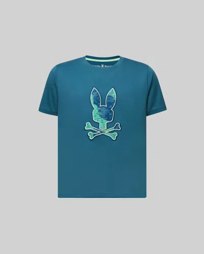 Psycho Bunny Kids Olivier Graphic Tee In Blue