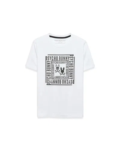 Psycho Bunny Kids' Raj Pima Graphic Tee In White