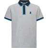 Psycho Bunny Kids' Rico Pima Cotton Piqué Polo In Heather Ash