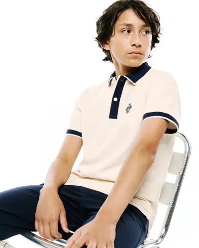 Psycho Bunny Kids Robin Piqué Polo In Neutral
