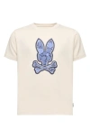 Psycho Bunny Kids' Rowen Embroidered Pima Cotton Graphic T-shirt In Neutral