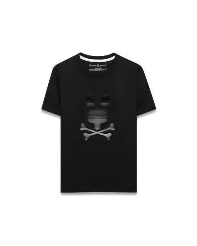 Psycho Bunny Kids' Slade Pima Graphic Tee In Black