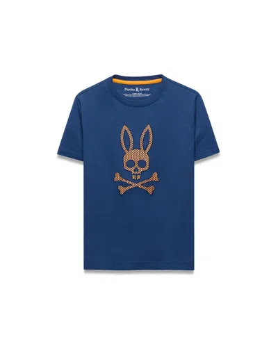 Psycho Bunny Kids Stan Graphic Tee In Blue