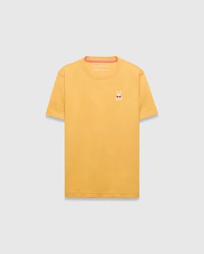 Psycho Bunny Kids Sunny Chest Graphic Tee In Yellow